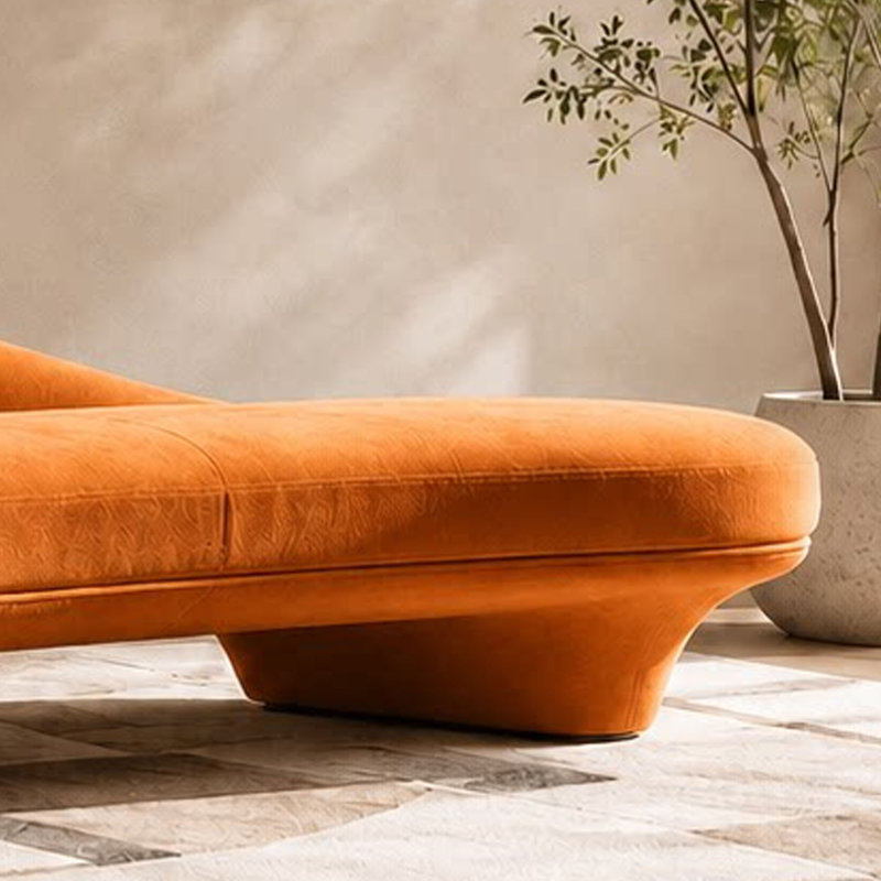 Chaise longue de loisir de style luxueux, Orange
