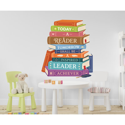 Today a reader Tomorrow a leader Wall Decal, Motivational Kids Art, Classroom decor Quotes, Educational Wall Art, Playroom Wall Art  1238DRS
