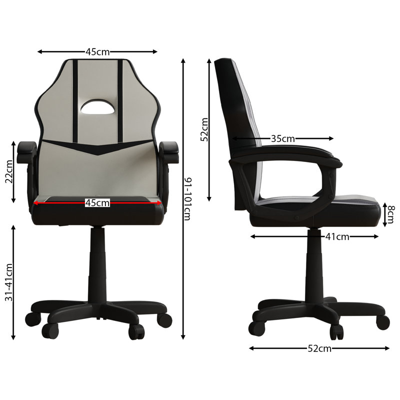 Muskoka Gaming Chair, Office Computer Chair Adjustable, UKFR Certified, White