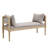 Elora Upholstered Bench With Turned Legs & Side Cushions-119625510