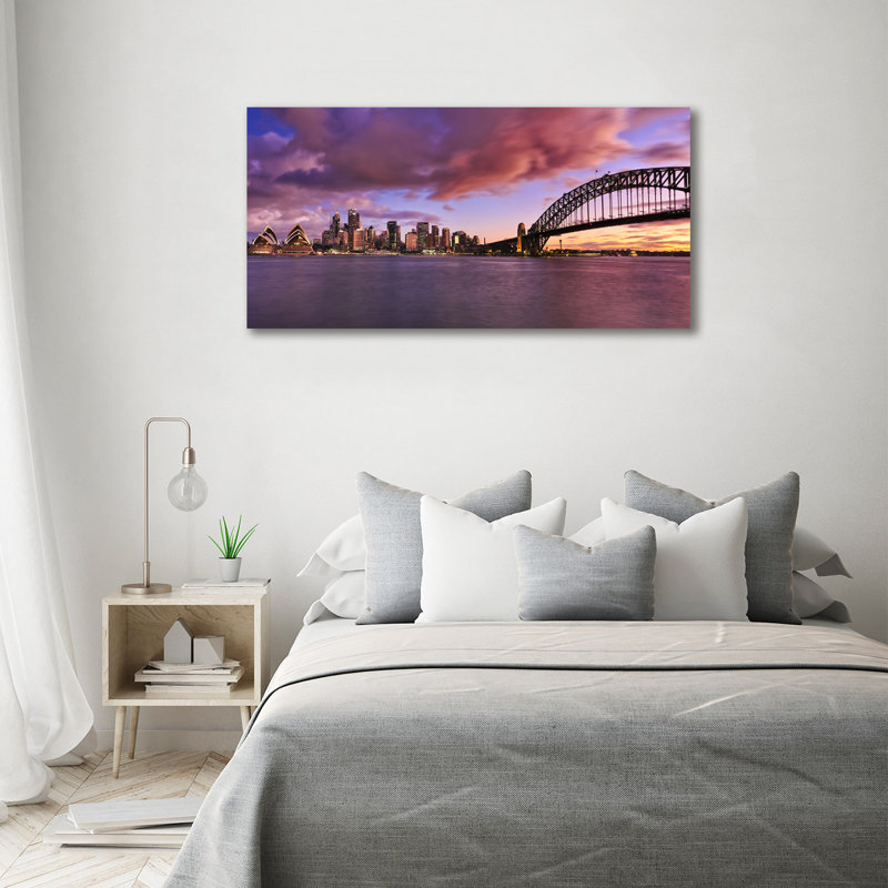 Bridge In Sidney - No Frame Print on Canvas