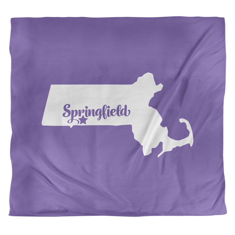 Housse de couette simple Massachusetts, Housse de couette pour très grand lit, Mauve, Microfibre