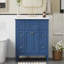 Armoire de salle de bain moderne autoportante simple avec 6 tiroirs et 2 armoires