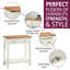 Eddie Console Table (Oak Top and Green-Off White Frame)-96679980