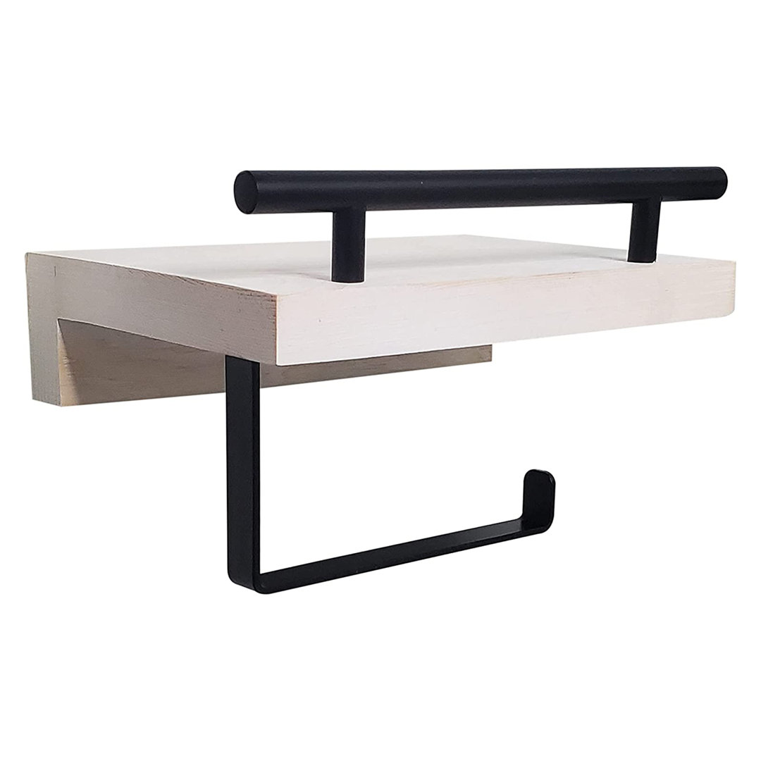 Wall mount Toilet Paper Holder With Shelf LOTESTO 