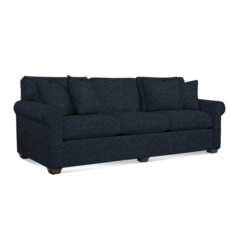 Bedford Upholstered 98'' Sofa, Navy Crypton Performance; 0822-61, Mineral