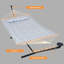 12 pi. Hamac portatif robuste avec support et coussin amovible - Lumières DEL à énergie solaire - Capacité de 475 lb-1703569712