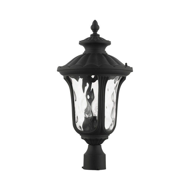 Tête de lanterne câblée à 3 lumières H 22 po Amiliano, Noir texturé