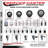 Polyurethane Swivel ½ Inch Stem Caster Set with Total Lock Brake