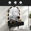Floating Makeup Vanity Desk With Mirror & 3-Colour Lights, Wall Dressing Table With Power Outlet, Compact Vanity, Large Storage-62258364