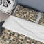 Ensemble de housse de couette moderne brun beige et mosaïque II-109156827