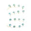 Embossed Mercury Glass Ornament Garland With Gold Cord-101885514