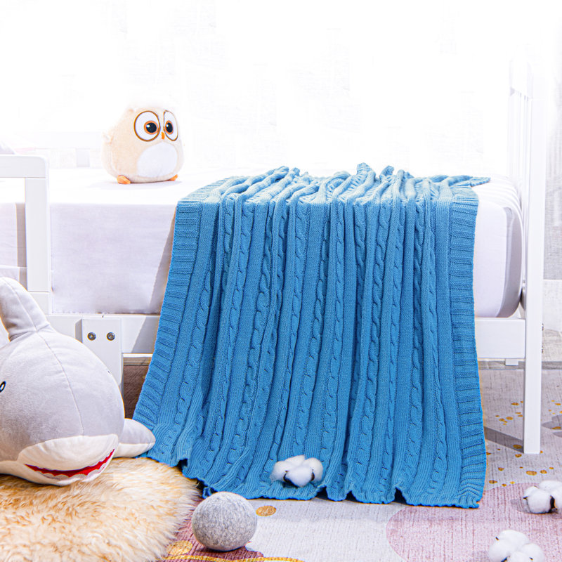 Couverture pour bébé 100% pur coton, 30 x 40 pouces - NTBAY, Bleu