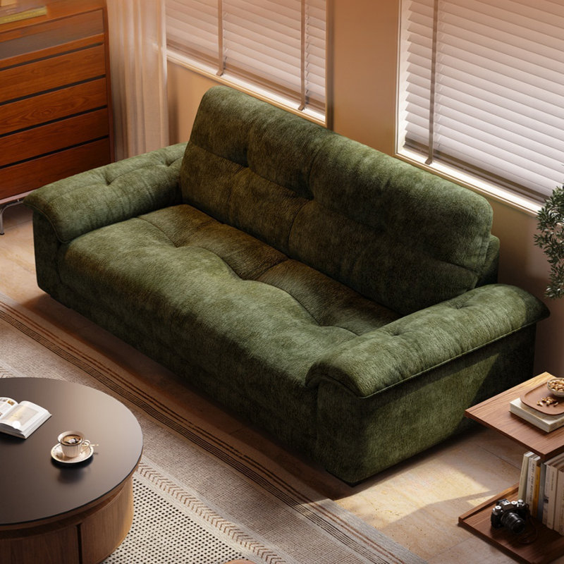 Retro Mid-Century Straight Small-Space Sofa