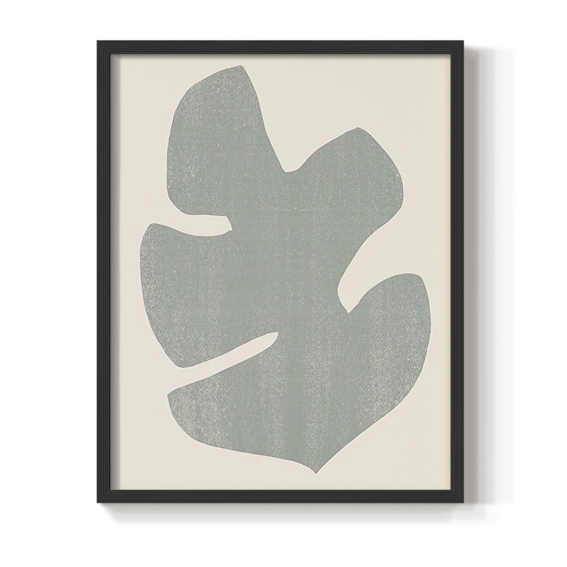 Palm Morph I Framed Print - Solid Wood, Black, 30" H x 24" W