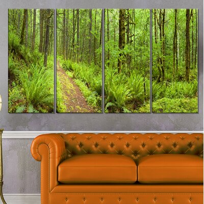 Lush Forest Path Columbia River' Photographic Print Multi-Piece Image on Wrapped Canvas -  Design Art, PT11137-271