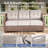 Craftedcane 7-Pieces Outdoor  PE Wicker Patio Conversation Set With 6" Thickness Cushions-2122703293