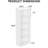 5-Tier Bookshelves Storage Cabinet White-701992911