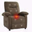 Fauteuil inclinable en tissu chenille avec massage et chauffage à 8 points, télécommande et poches de rangement latérales-557565962