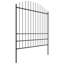 Knowle 199.9996cm H x 1430cm W Black Metal Fence Panels
