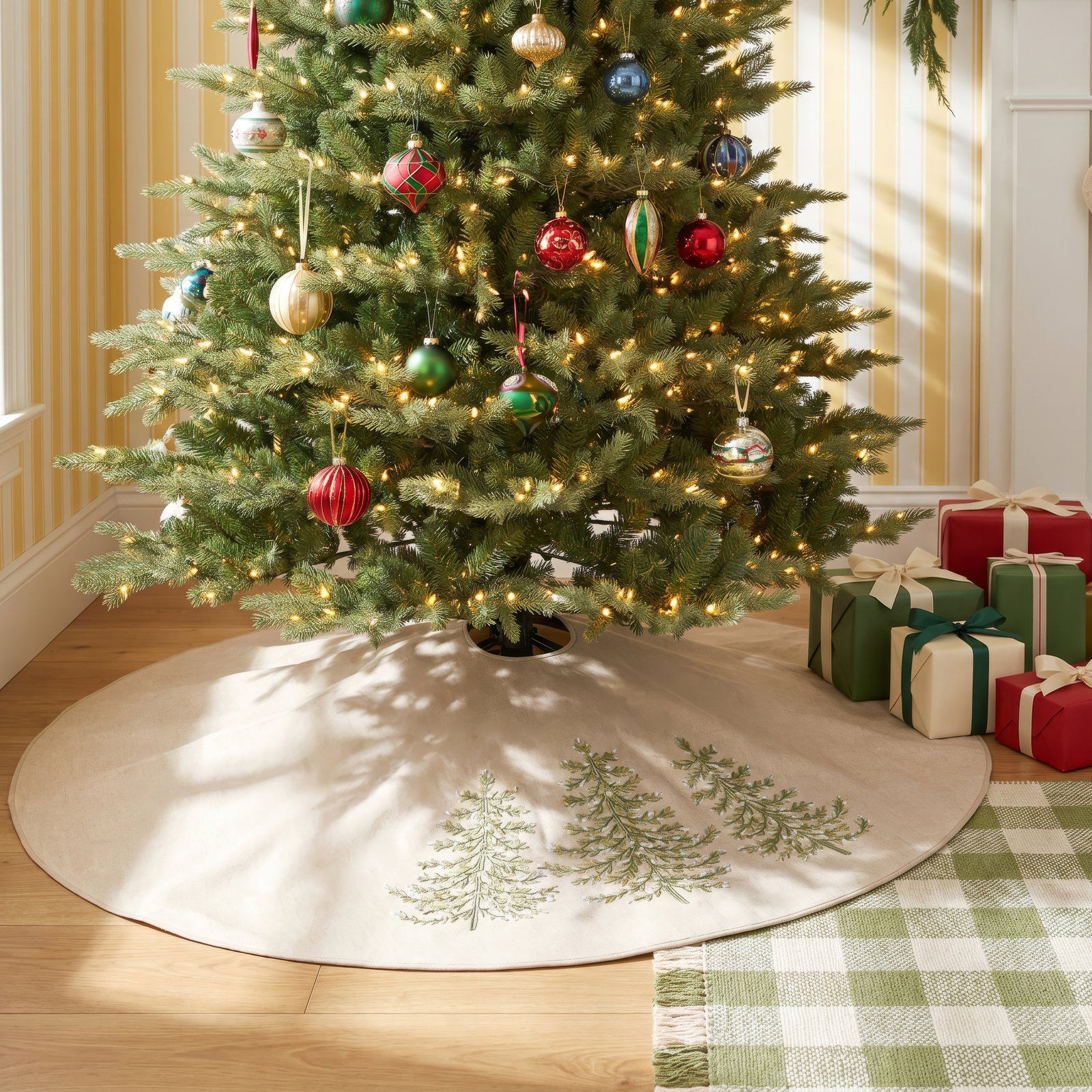 Embroidered Tree Skirt