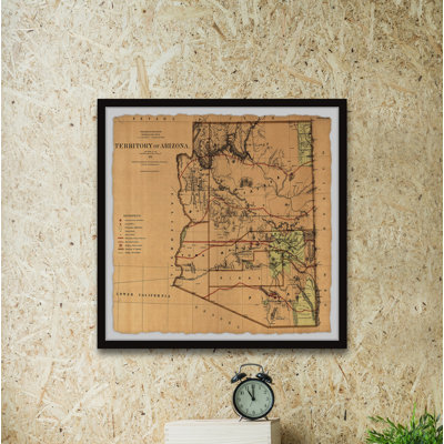 «Orange Arizona Territory», reproduction d'art graphique sur papier encadré