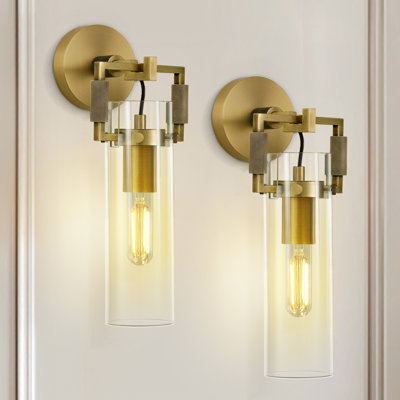 2-Light Dimmable Armed Wall Mounted Sconce Bathroom Vanity Lighting (Bulbs Included)