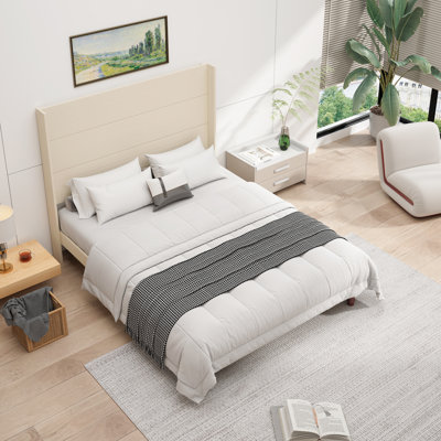 Stylish High Headboard Bed, 54 "High Headboard, High Quality, Comfortable High  Back Design Ideal For Reading Or Relaxing