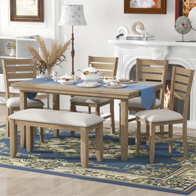 Rustic Wood Dining Set