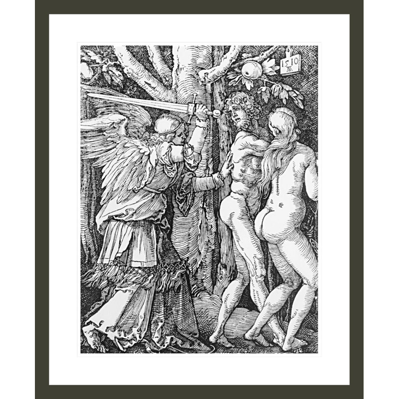 «The Expulsion from Paradise» par Albrecht Dürer, impression giclée sur cadre, H 28,53 po x l 23,5 po
