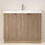 Meuble-lavabo autoportant 41,7 po Monterey + lavabo en acrylique noir renforcé (portes à droite)-797489836-803873551