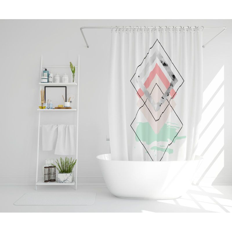 Mabel Polyester Shower Curtain, 168cm H x 168cm W