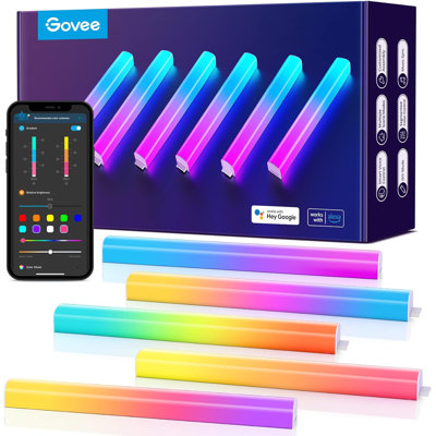 Govee Glide RGBIC Smart LED Wall Lights For Bedroom - 2 Panel Set, Works With Alexa & Google Assistant
