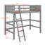 Lit mezzanine en bois massif avec échelle