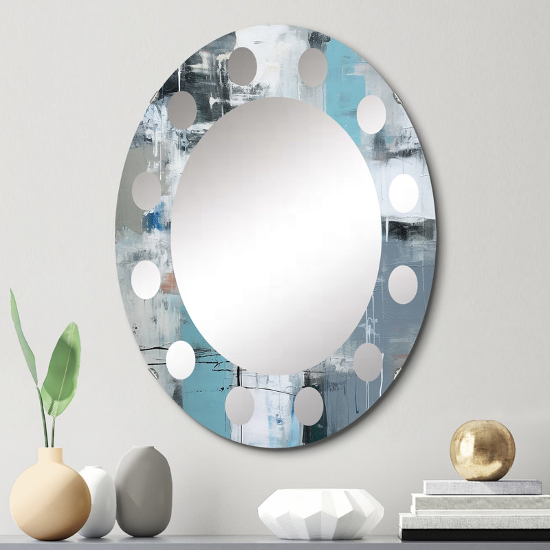 Crissay - Miroir mural moderne ovale, 30 po x 20 po