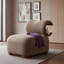 Modern Pet-Friendly Accent Chair with Curved Backrest, Solid Wood Base and Easy-Clean Upholstery-133525562