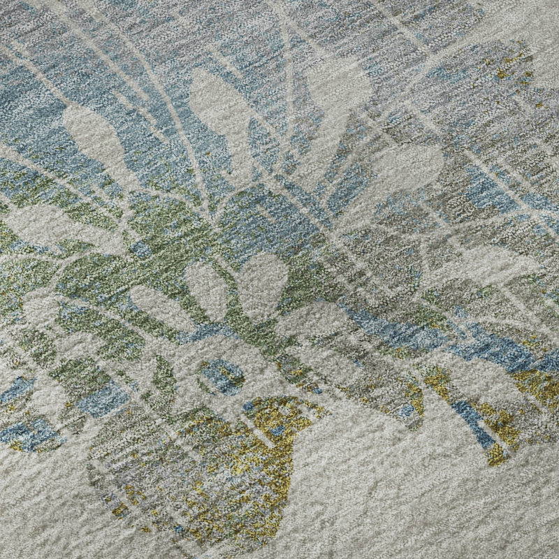 Premium Machine Washable Prisco Taupe Rug, Round 8'