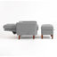 Upholstered Armchair with Footstool-1354990037