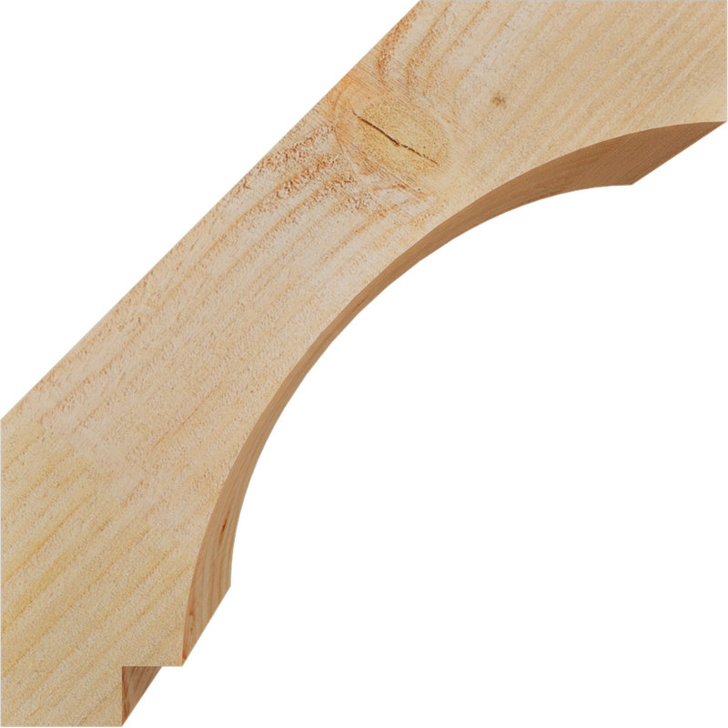 Attelle impériale du genou, Sapin de Douglas, H 12 po x l 4 po x P 12 po, Brute