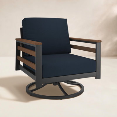 Townsend Sunbrella® Metal Swivel Patio Rocking Chair