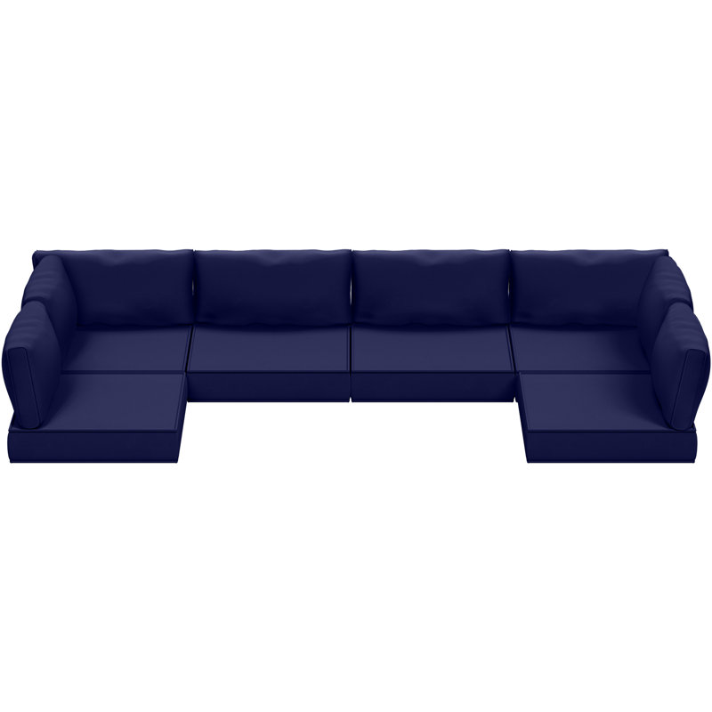14 Piece  5 Inch Outdoor Cushions For Patio Furniture, Navy