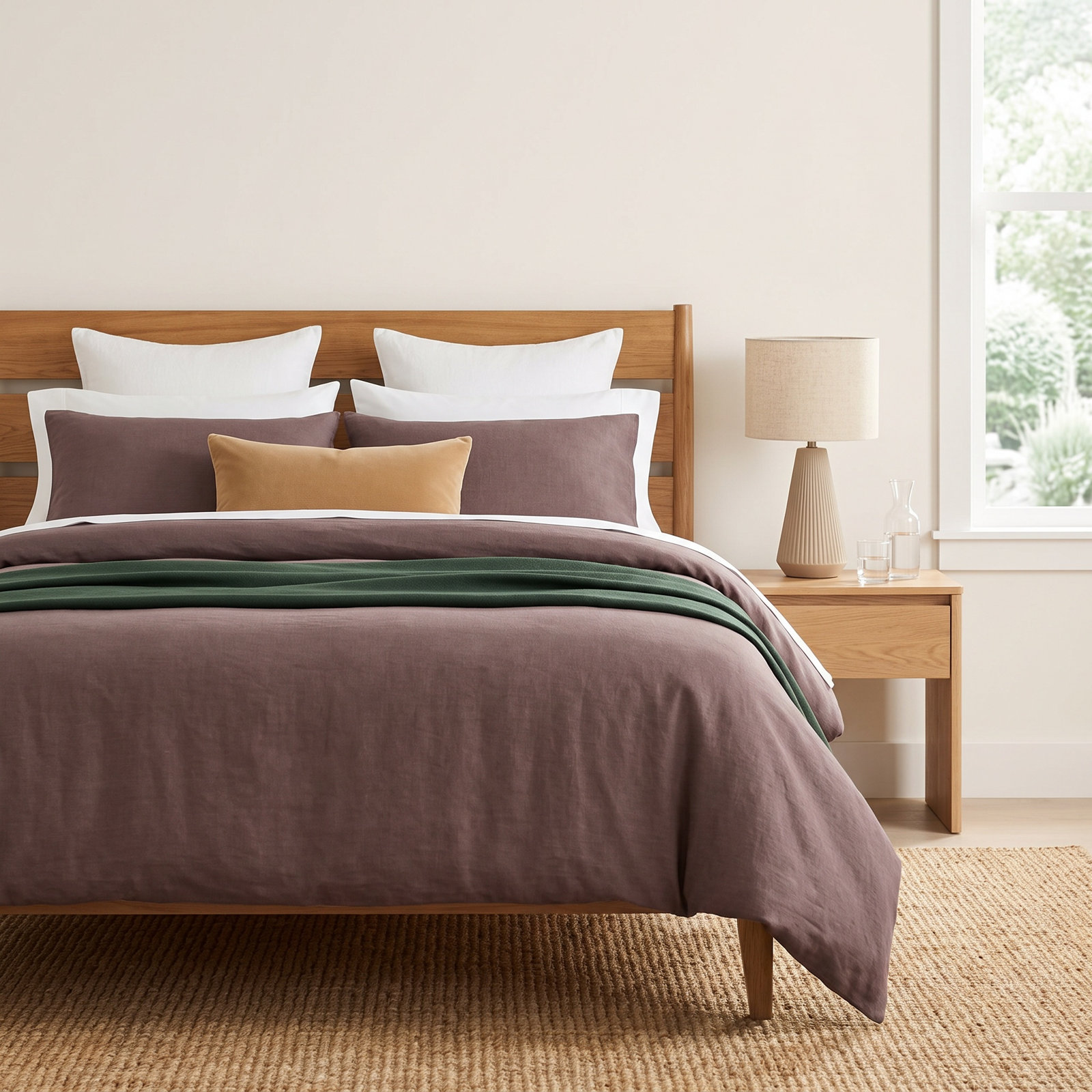 French Linen Duvet Cover Set, Clove, King Duvet Cover