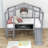 Onsted Kids Twin Wood House Loft Bed with Ladder and Slide-2060151789