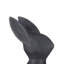 Figurine de lapin en marbre noir