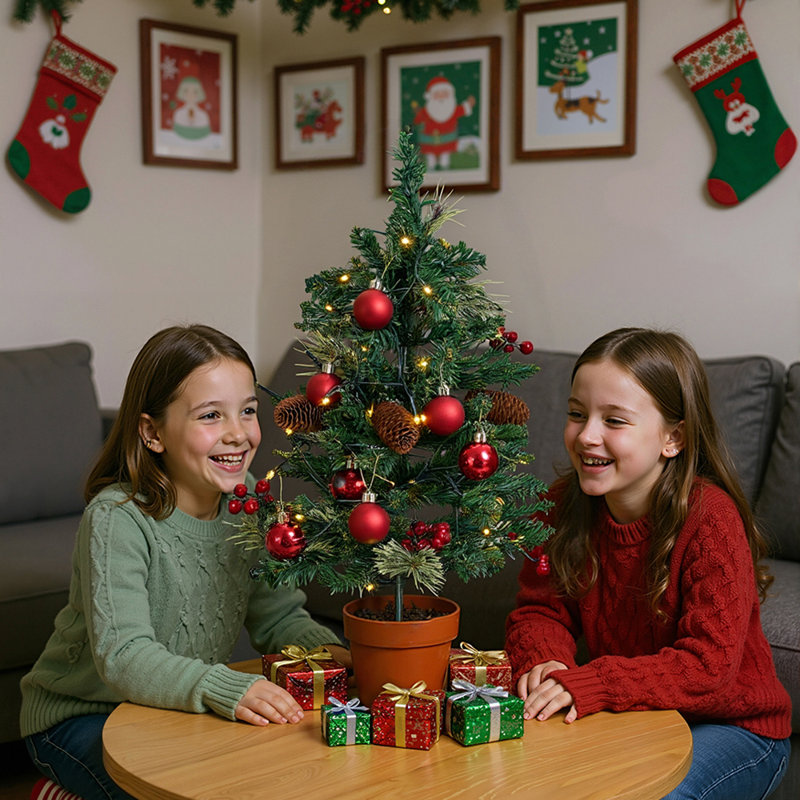2.23' H Artificial Pine Christmas Tree