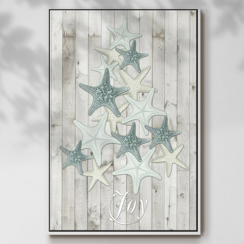Noël côtier III, H 25 po x l 17 po x P 1,5 po, Blanc