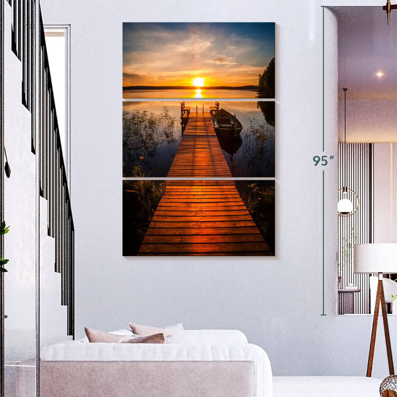 Aletra Finland Sunset Dock, 74" H x 48" W