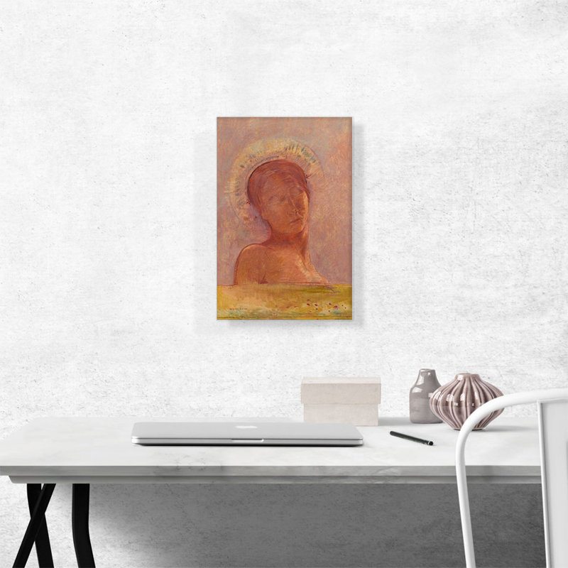 «Fermé les yeux 1889» par Odilon Redon, reproduction d'art sur toile tendue, H 18 po x l 12 po x 1,5 po