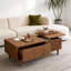 Lift-Top Coffee Table With Storage - Walnut Finish, Textured Panel, Mid-Century Style For Living Room & Balcony, 130Cm，Fast Dispatch From UK Warehouse — 2 Working Days