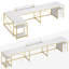 Bureau en U avec prises de courant et lumières DEL, bureau d'ordinateur de coin réversible avec tiroirs et support pour écran-77560325